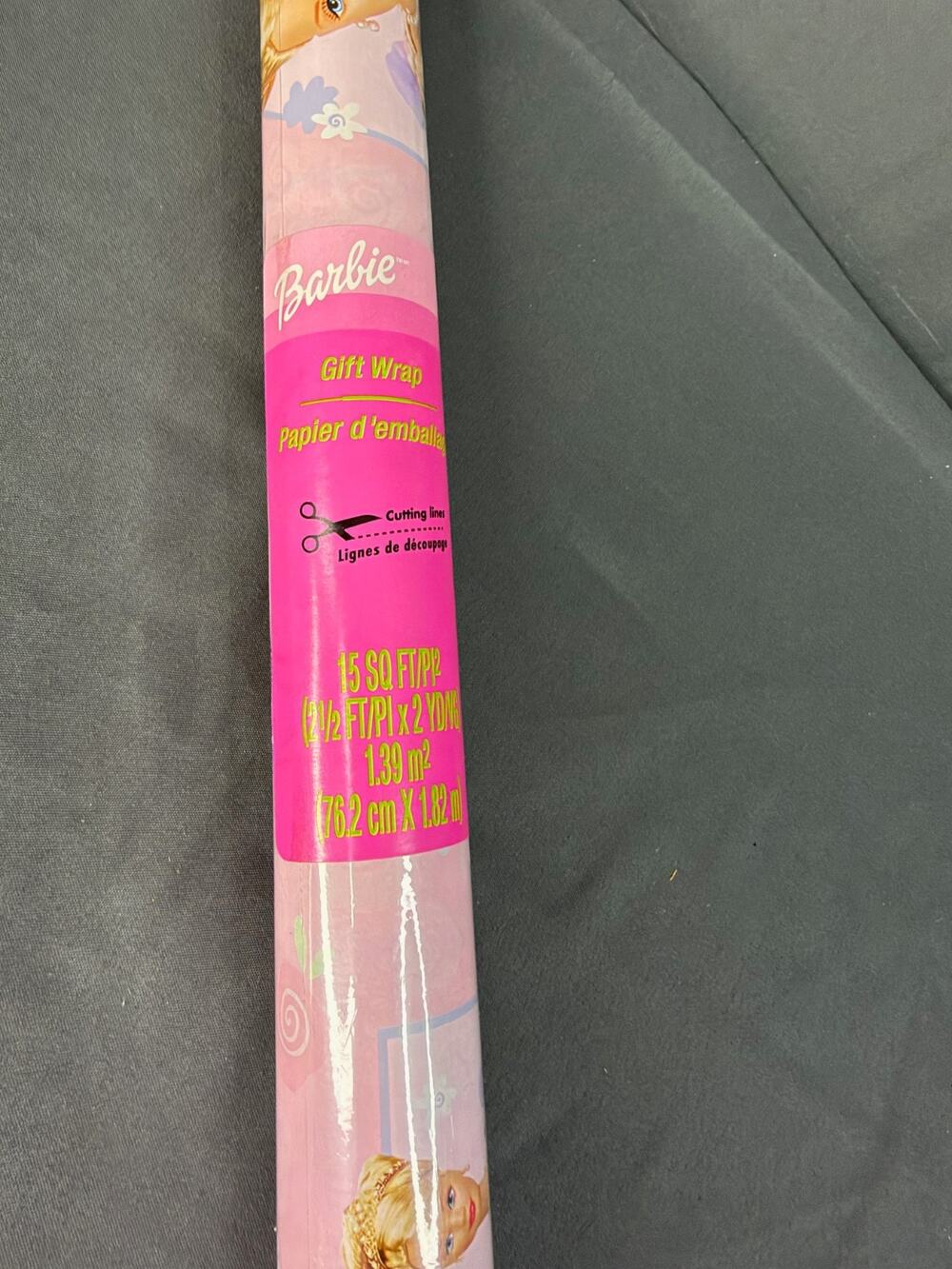 New VTG 1999 Hallmark Barbie Princess Gift Wrap Wrapping Paper Mattel 90s NOS